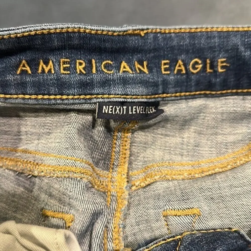 American Eagle Jeans Mens 28X30 Next‎ Level Flex Slim Distressed Rips Stretch